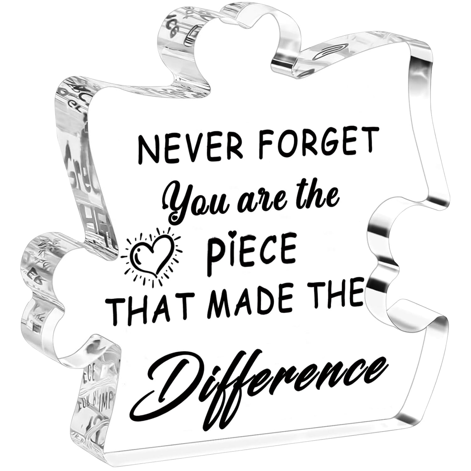 Leaving Gifts for Colleagues Women, Thank You Gifts for Men Thank You Gifts for Women Friend Puzzle Piece Acrylic Plaque Teacher Gifts for Retired Female Leaving Presents for Colleagues