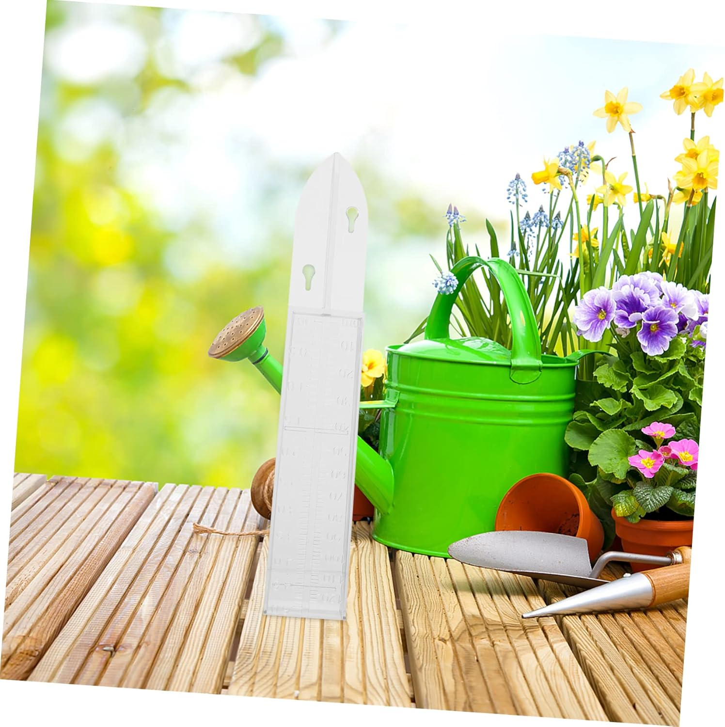 Plastic Rain Gauge Cup and Outdoor Rainfall Measuring Cylinder for Garden Use Holder, Rain Meter Container for Home Weather Monitoring image number 1