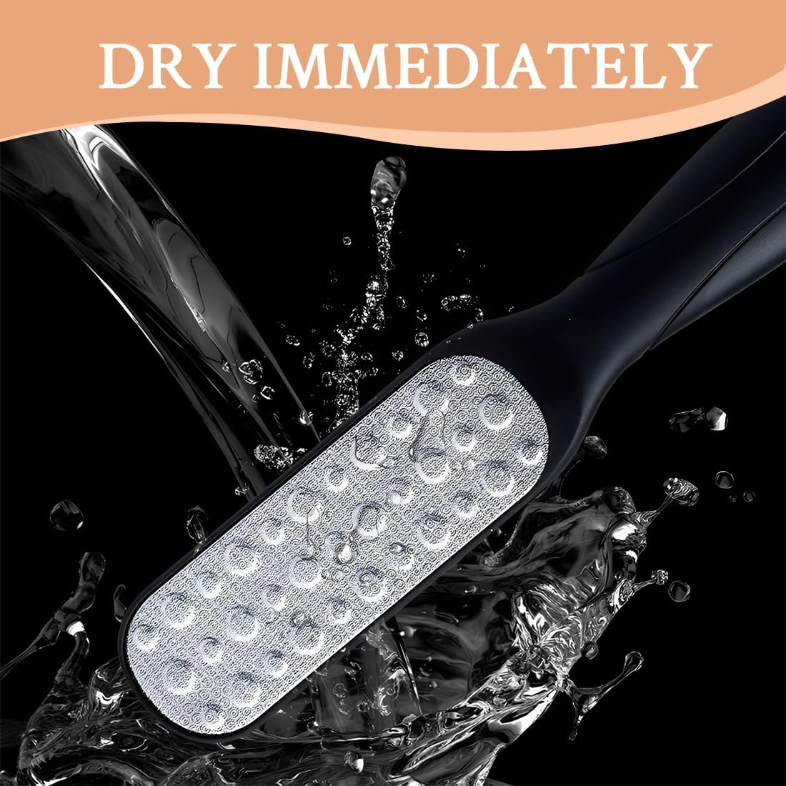 1 Pack Black Callus Rasp, Stainless Steel Double-Sided Callus Rasp Foot for Wet and Dry Cracked Feet image number 4