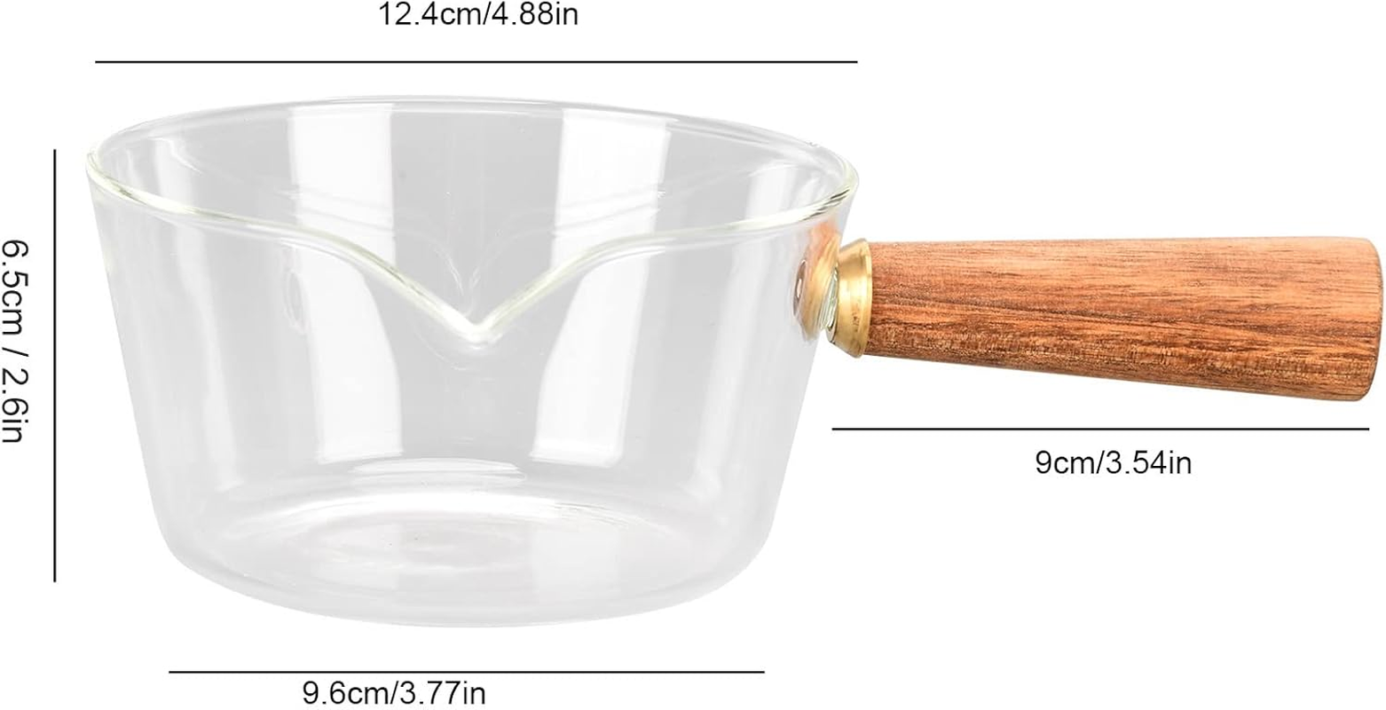 FASJ Milk Saucepan, Safe to Use Milk Pan Easy Cleaning Cookware with Wooden Handle for Restaurant for Home for Kitchen(#1) image number 2