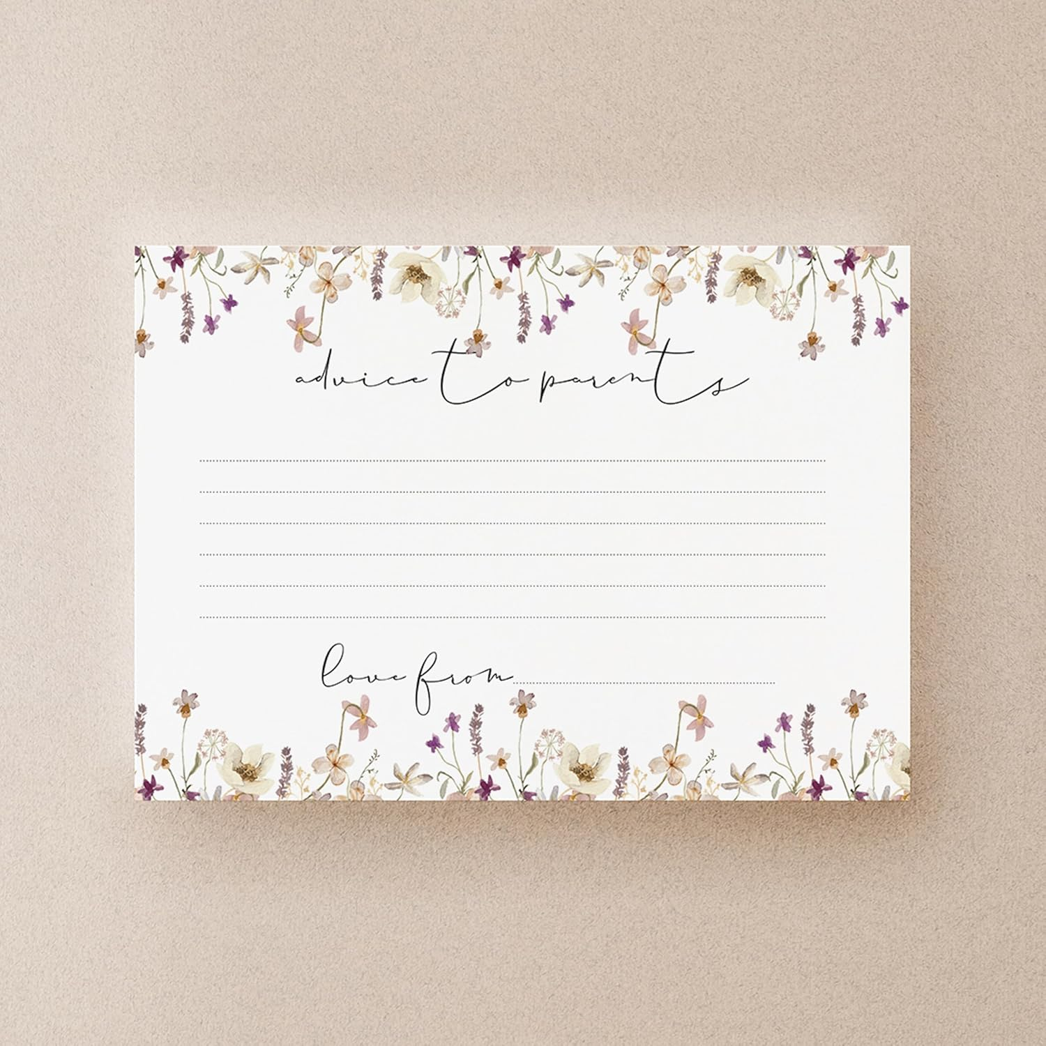 Baby Shower Triple Game Pack - Advice to Parents Cards/Predictions/Wishes for Baby-Wild Flower Boho Design-Unisex (BSWFTR20)