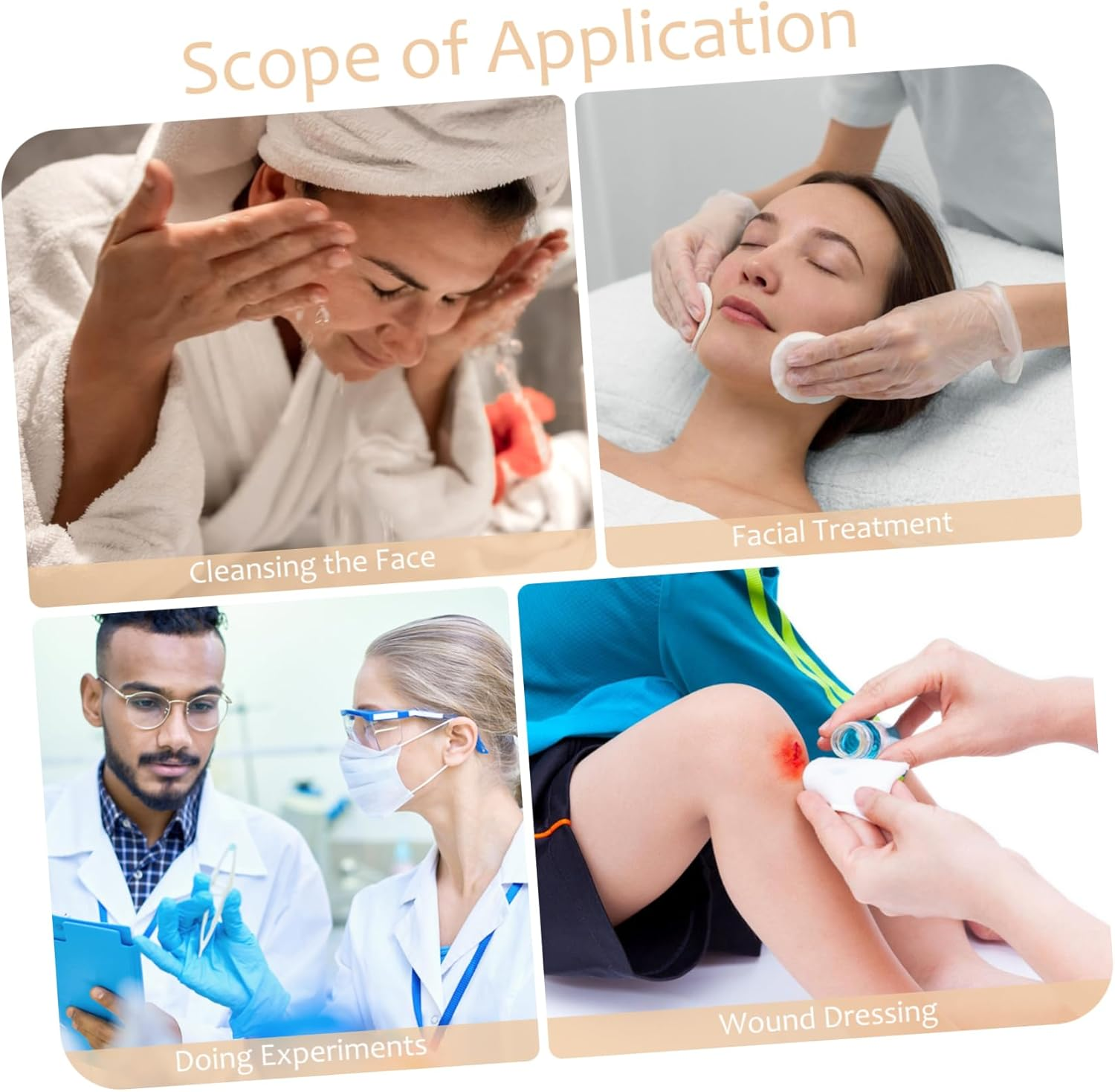 Mobestech Makeup Remover Pads and Face Cleaner Pads, 400Pcs Non-Woven Fabric 10X10Cm Disposable Cosmetic Cleansing Tool for Sensitive Skin, Daily Facial Makeup Removal