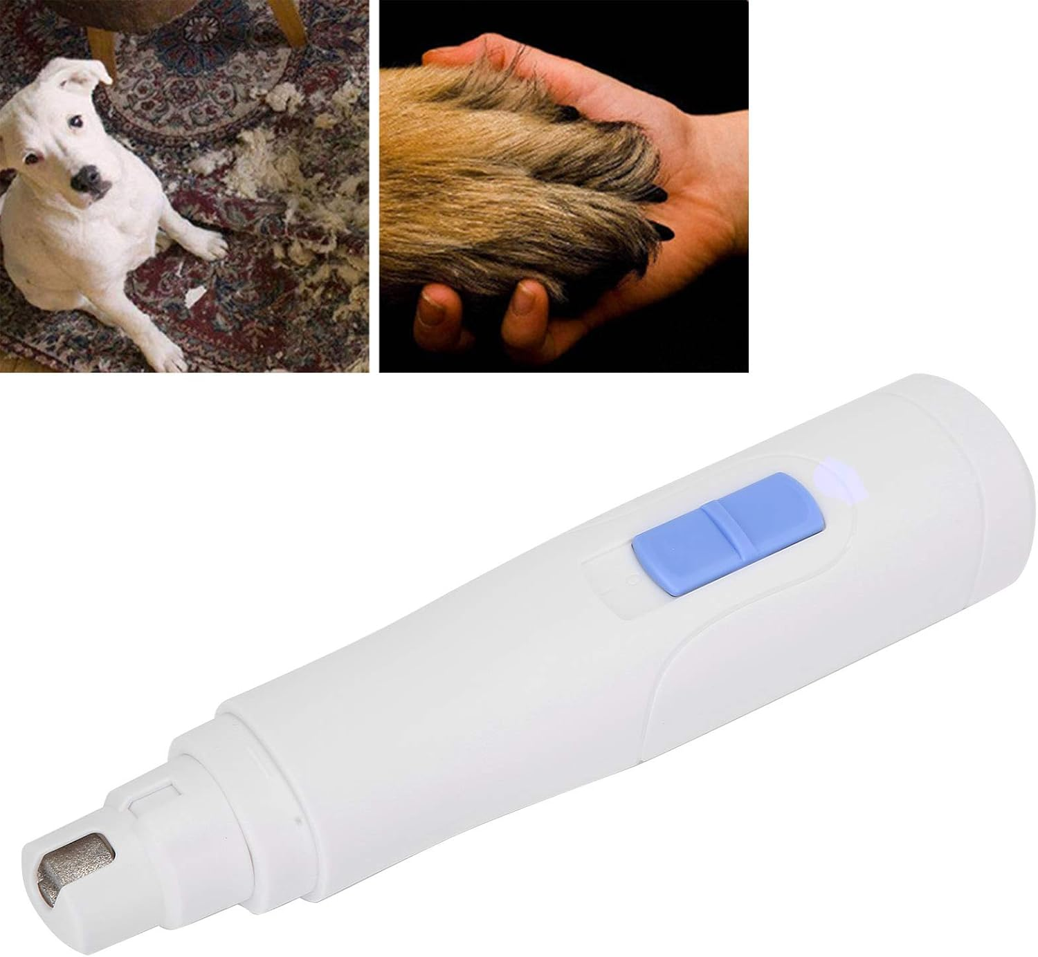 Pet Nail Polisher, Electric Dog Paw Grinder USB Rechargeable 2 Gears Nail Trimmer, Professional Electric Pet Paws Grooming Quiet Puppy Grooming Tool for Dogs, Cats and Small Animals image number 3
