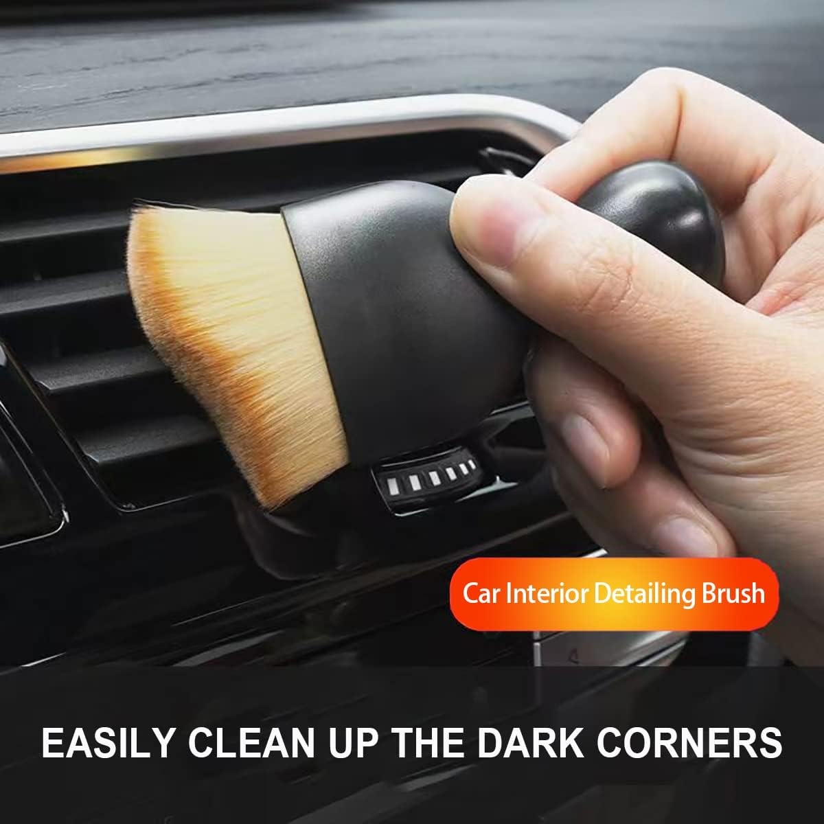 Car Interior Detailing Brush, Auto Interior Soft Hair Removal Brush,Car Brush, Car Cleaning Brush Interior Soft Bristles Detailing Brush Dusting Tool for Car,Home,Office,Computer,Keyboard (3PCS) image number 5