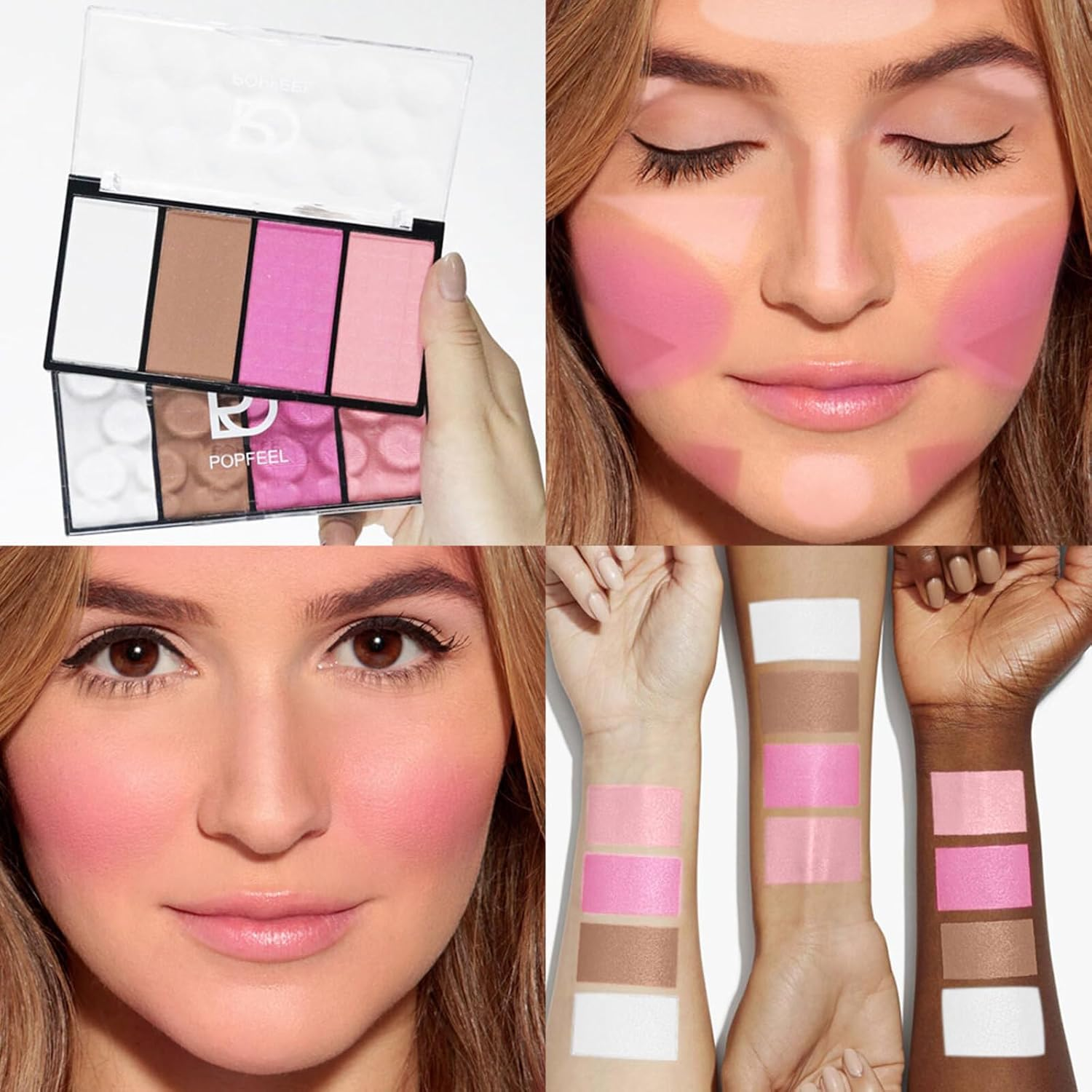 Jascherry All in One Makeup Kit, Travel Makeup Kit, Complete Makeup Set with Organizer Eyeshadow Palette Foudation Concealer Lipstick Makeup Sponges Eyebrow Pencil for Girls Teenagers Beginners