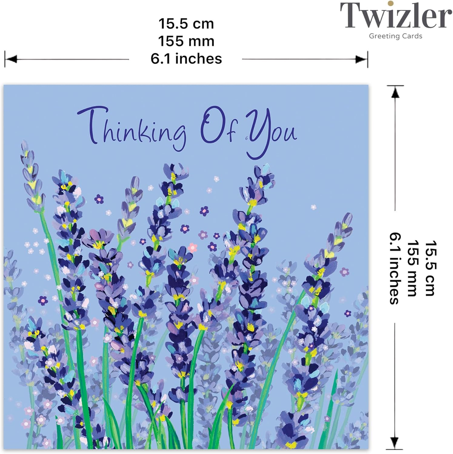 Twizler Thinking of You Card - Lavender Floral - Sorry for Your Loss Card - Sympathy image number 2
