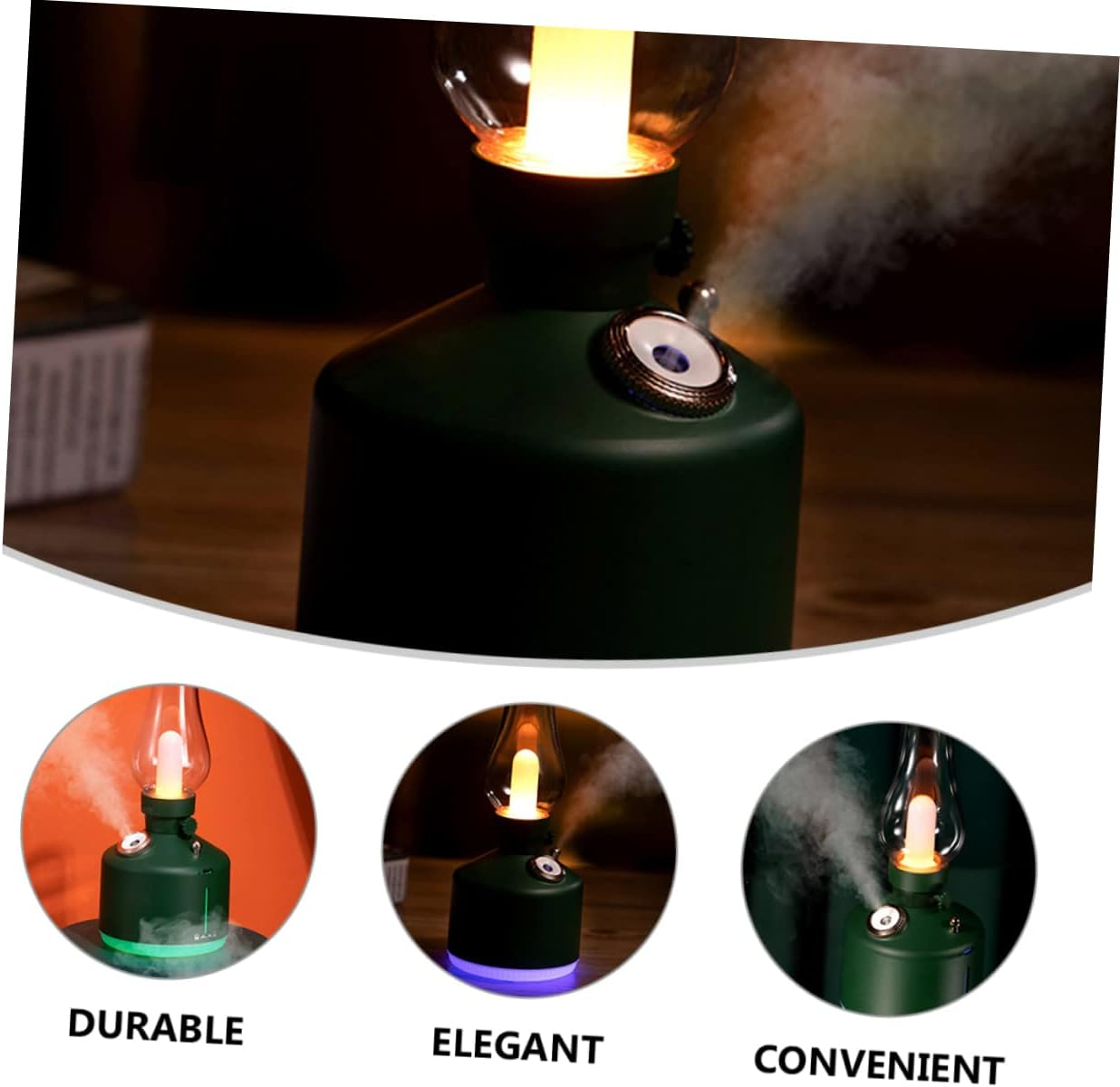 Beavorty Vintage Humidifier Usb Night Light for Desk Bedroom Humidifier Lamp Retro Home Decor Office Novelty image number 1