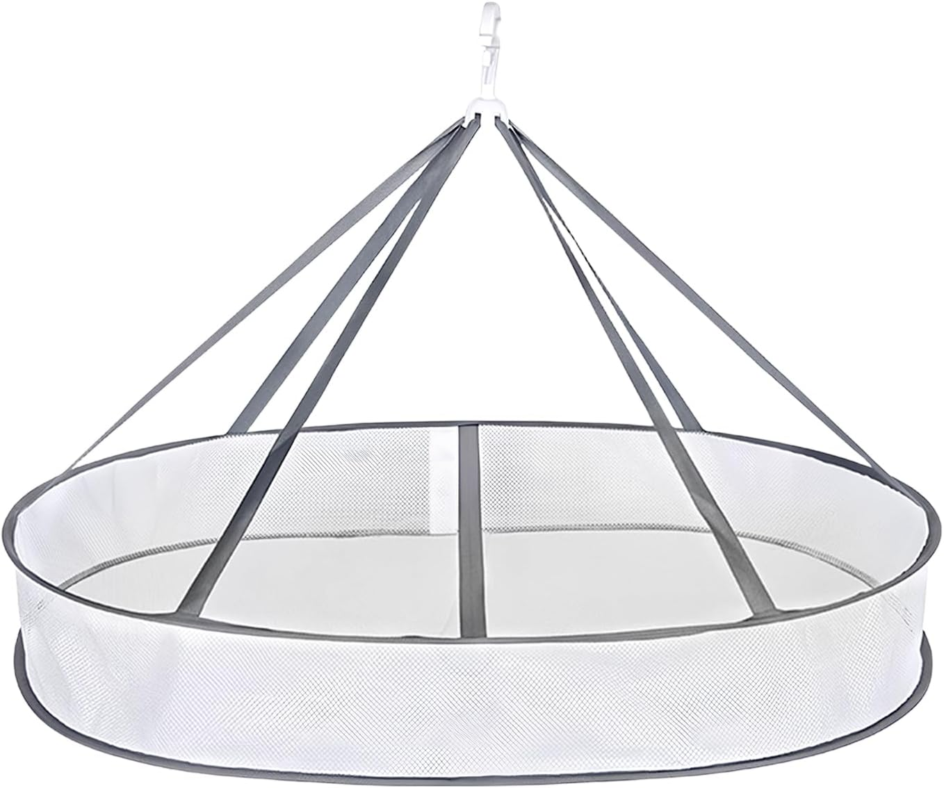 Sweater Drying Rack Mesh Foldable, Lay Flat Clothes Dryer Rack, Large Hanging Dry Rack for Clothes, Folding Clothing Drying Hanger, Portable for Laundry Indoor Outdoor (1-Tier)