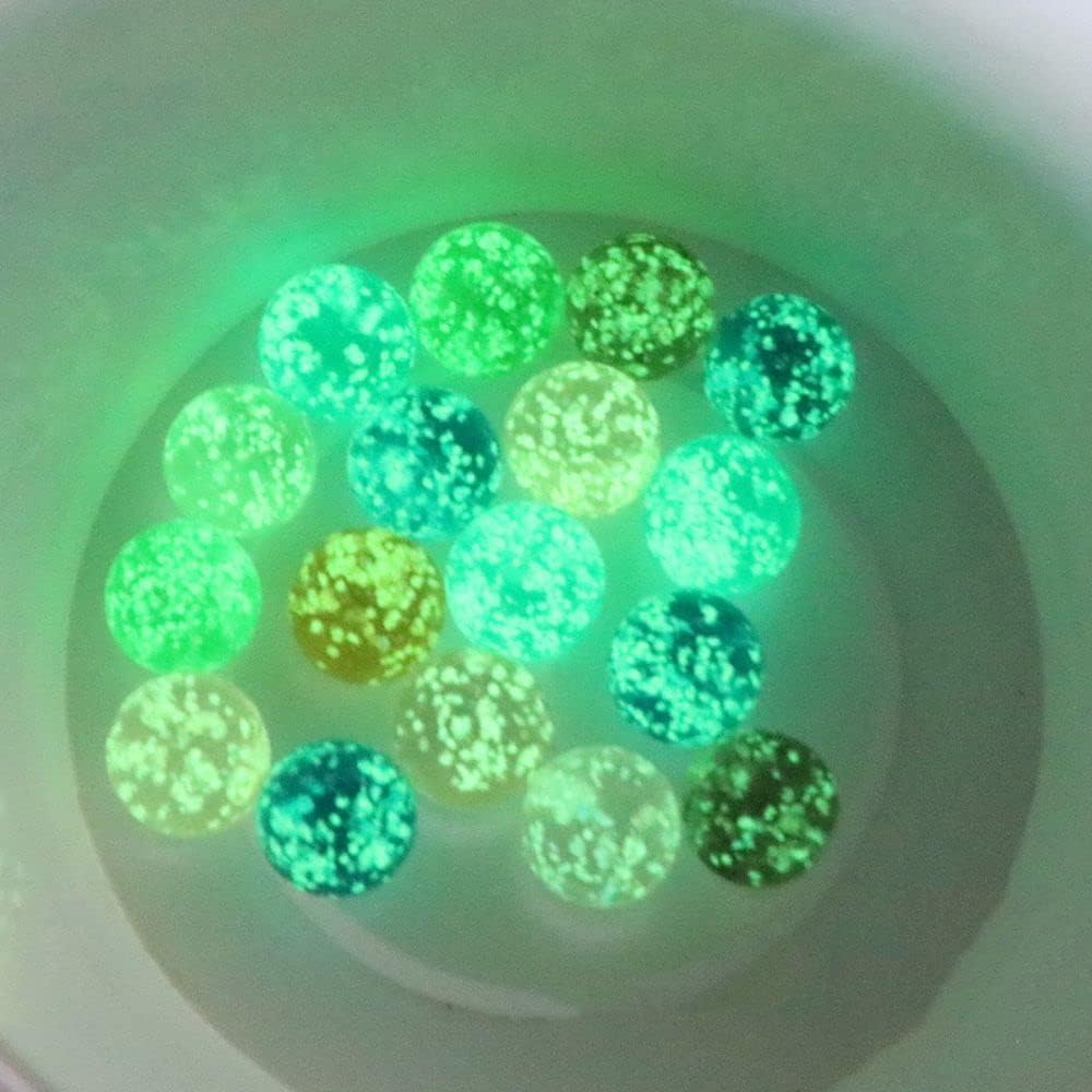 10Pcs Gold Marbles Glow in the Dark Marbles for Kids Glass Marbles Glass Ball Luminous Glass Ball Runs for Kids Marble Games DIY and Home Decoration Dice and Marble Games(12Mm),Sports and Outdoor