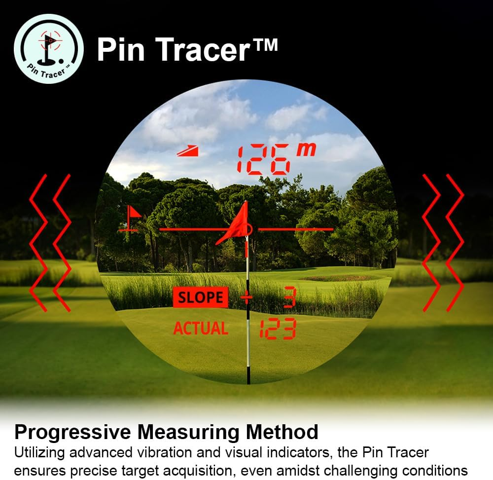 Voice Caddie L6 Golf Laser Rangefinder with Slope On/Off Measurement | 0.1 Seconds Spot Meaure | Flag Pole Locking Vibration Function | Continuous Scan Mode | 6X Magnification | 1,000 Yards image number 2