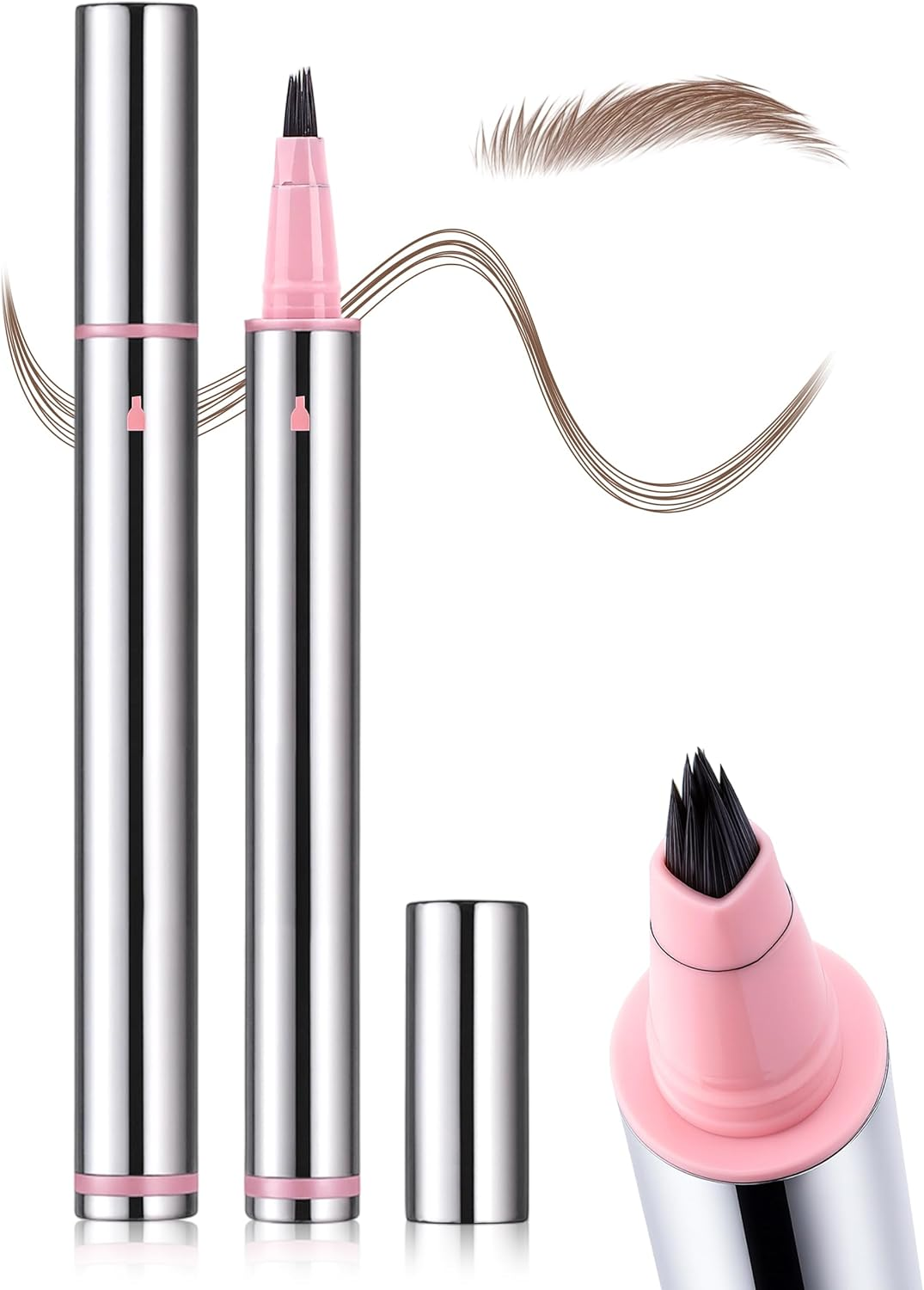 Erinde Waterproof Microblading Eyebrow Pen, Long Lasting Natural Eyebrow Pencil with Ultra-Fine Micro-Fork Tip, Creates Lifelike Hair Strokes, Smudge Proof Liquid Eye Brow Pen for Women Makeup 02#