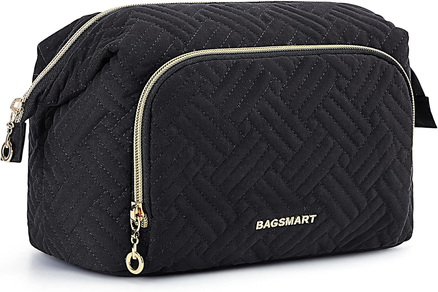Bagsmart Makeup Bag Cosmetic Pouch, Black image number 1