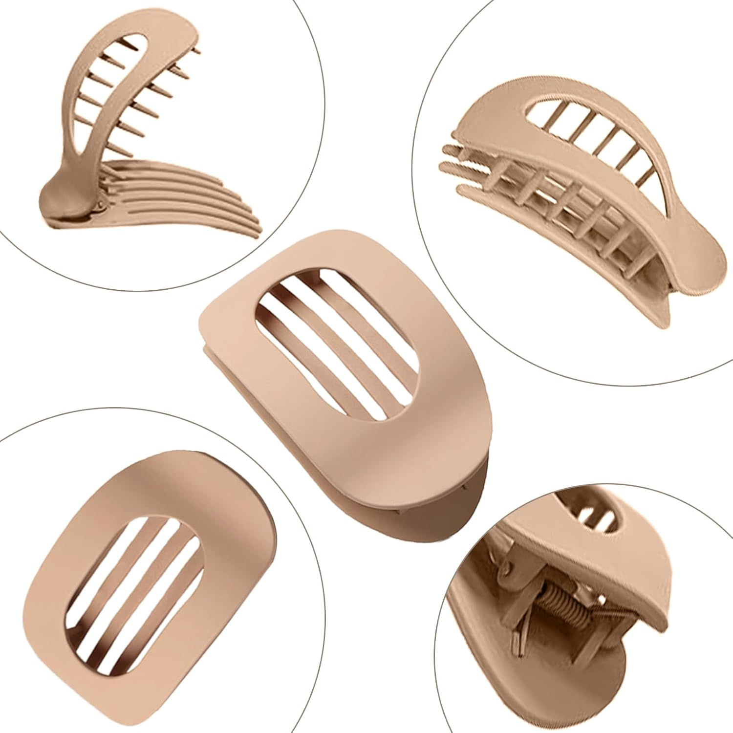 Pack of 6 Hair Clips for Women Large Flat Hair Clip French Flat Claw Clip for Thin and Thick Hair Driving Everyday Use