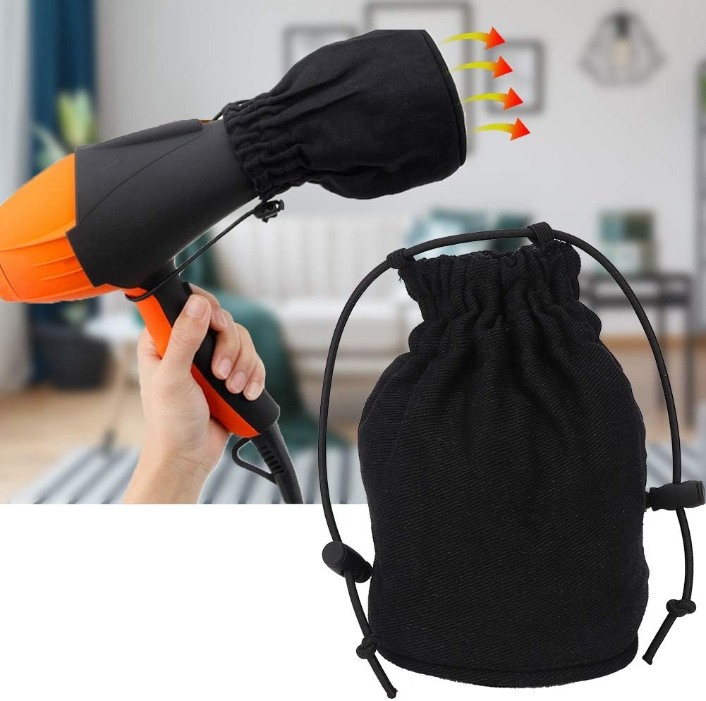 TOUISEDGI Hair Dryer Diffuser Wind Cover for Short Long Hair Drying Accessories Black Nylon image number 6