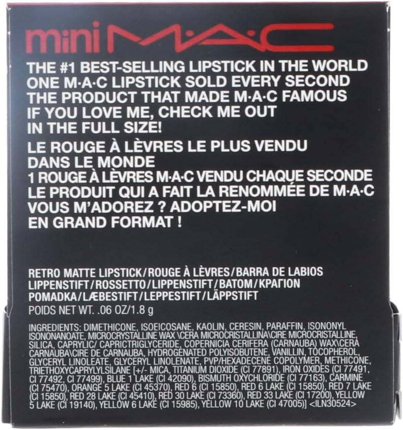 MAC Little MAC Lipstick 0.06 Oz/ 1.77 Ml Colour Ruby Woo image number 3