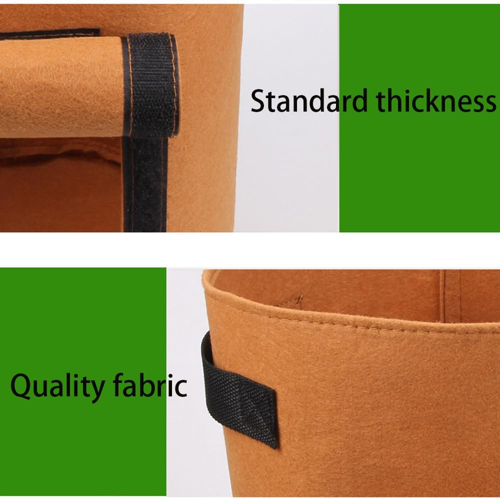 2-Pack 5 Gallon Potato Grow Bags with Harvest Window,Garden Planting Bag with Reinforced Handle,Thickened Nonwoven Duarable Fabric Pots for Tomato,Potato Vegetable and Fruits(Yellow and Green) image number 1