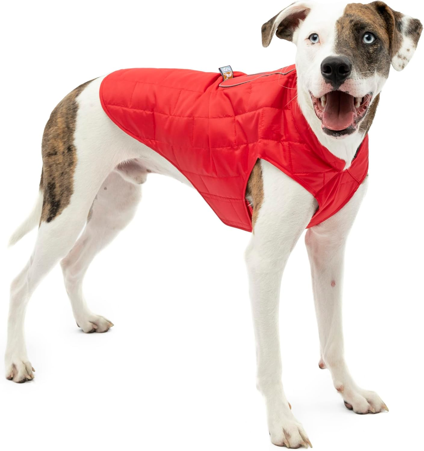 Kurgo Dog Jacket | Reversible Winter Coat for Dogs | Fleece Vest for Pets | Reflective | Wear with Harness | Water Resistant Loft Jacket | for Small Medium Large Pets (Red/Grey, Large) image number 3