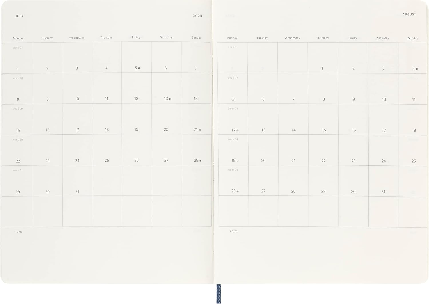 12M Weekly Notebook Xl Sapphire Blue - Soft Cover