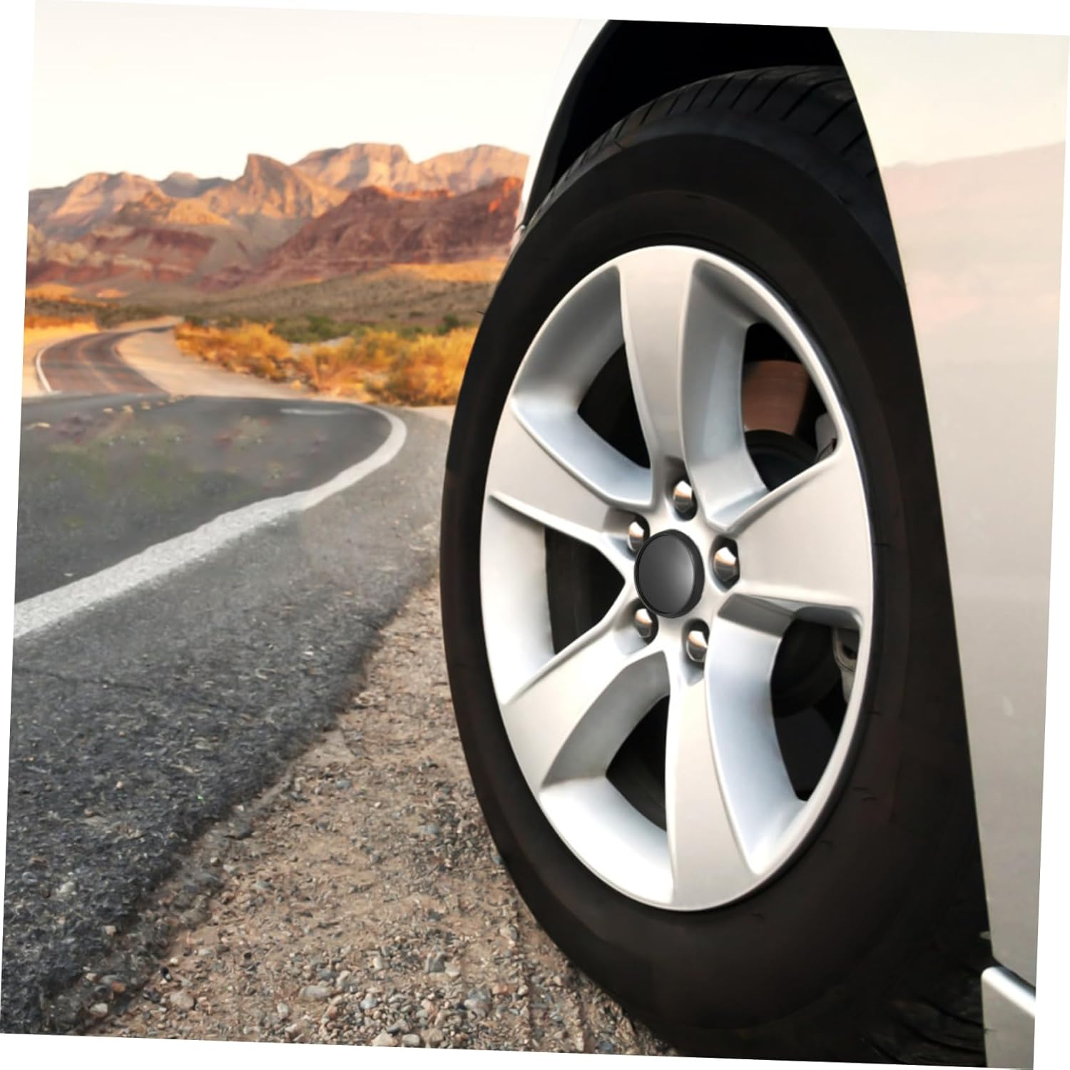 4Pcs Car Wheel Hub Caps Wheel Rim Center Caps Auto Center Hub Vehicle Rim Automotive Easy to Install Abs Material image number 6