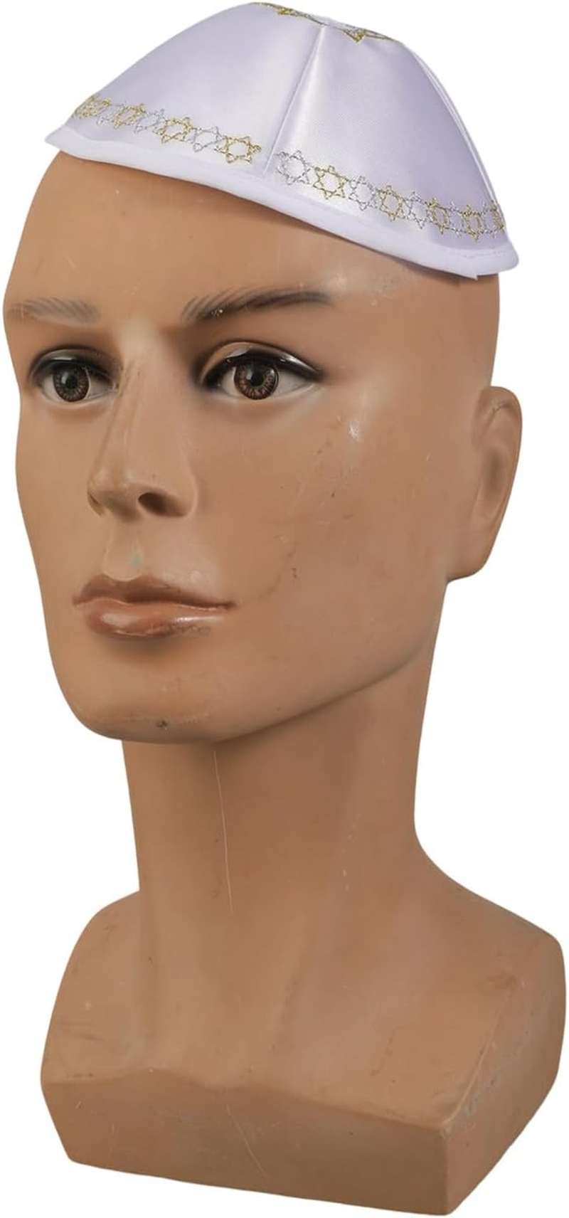 Kippah Hat for Men - Traditional Embroidered Polyester Skull Cap, Religious Ceremonies, Daily Use, Synagogue & Weddings, Breathable Lightweight image number 4