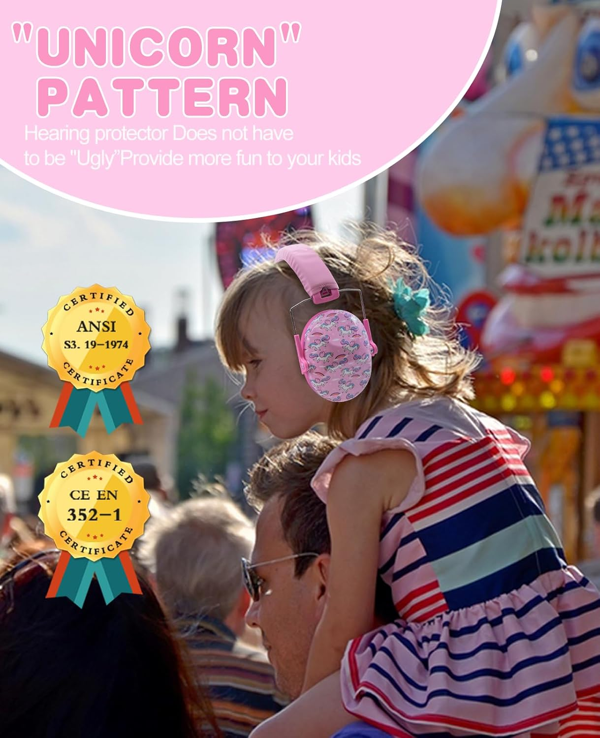 PROHEAR 032 2 Pack Kids Hearing Protection Safety Ear Muffs with Travel Bag, NRR 25Db Noise Reduction Childrens Earmuffs