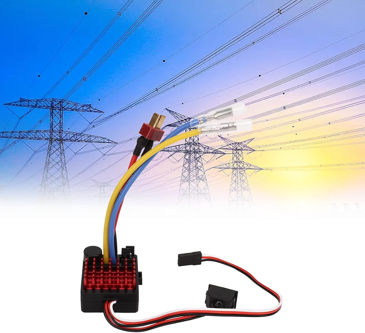 Brushed ESC, Waterproof Dustproof Brushed ESC Electric Speed Controller, ESC Brushed Motor 6V 3A BEC with 3 Modes for 1/10 RC Car, Truck Models, Boat Models, Tanks