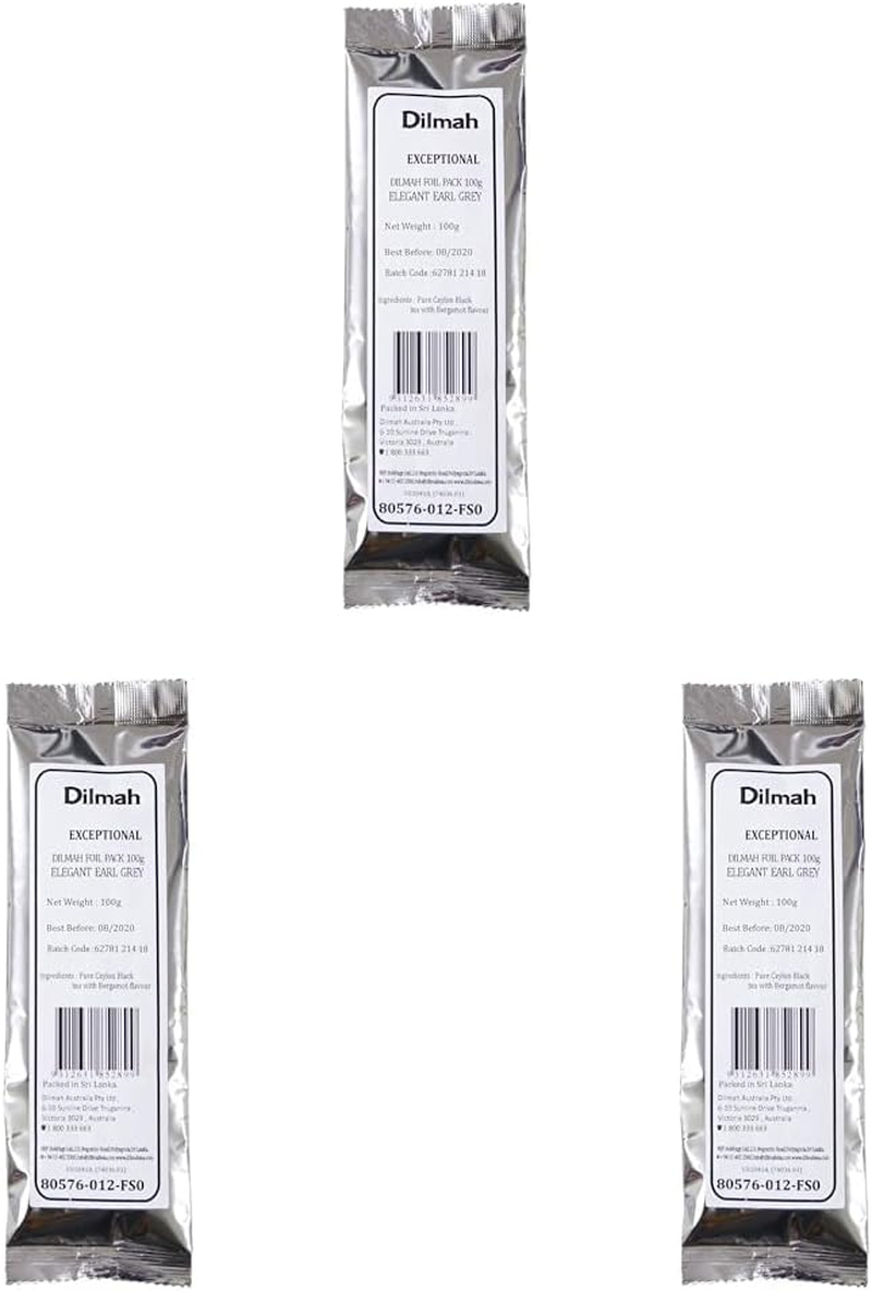 Dilmah Exceptional Elegant Earl Grey Loose Leaf Refill, 100 Grams