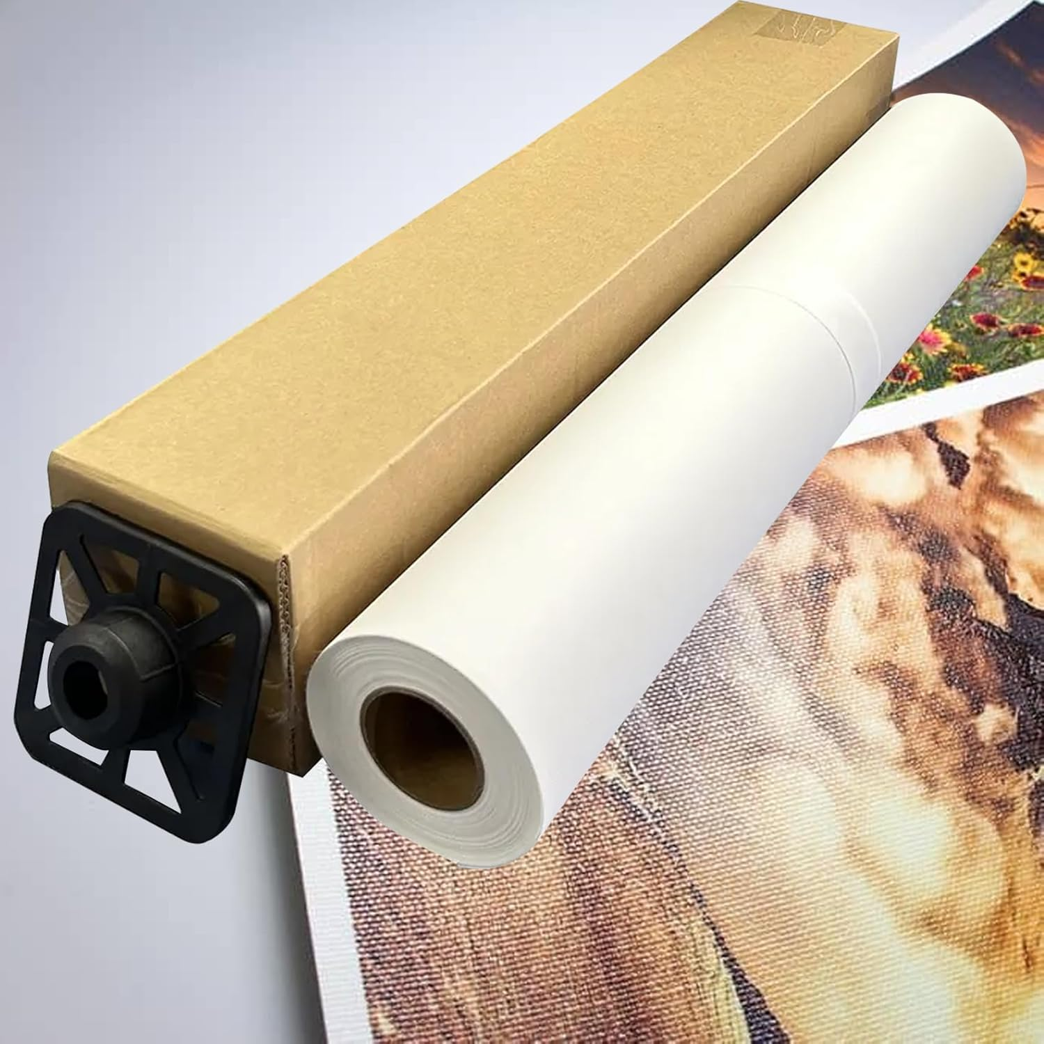 Polyester Inkjet Canvas 13" X40Ft. Roll (10Oz) Matte Finish for Inkjet Water-Based Dye and Pigment Ink Jet Printers image number 3