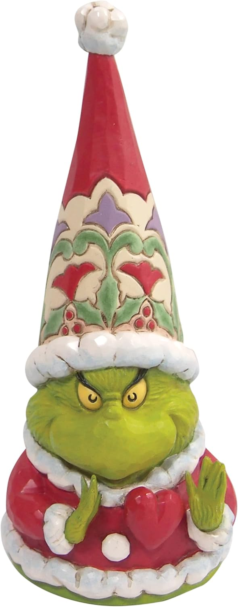 Enesco Jim Shore Dr. Seuss the Grinch Gnome with a Large Heart Figurine, 7.25 Inch, Multicolor image number 1