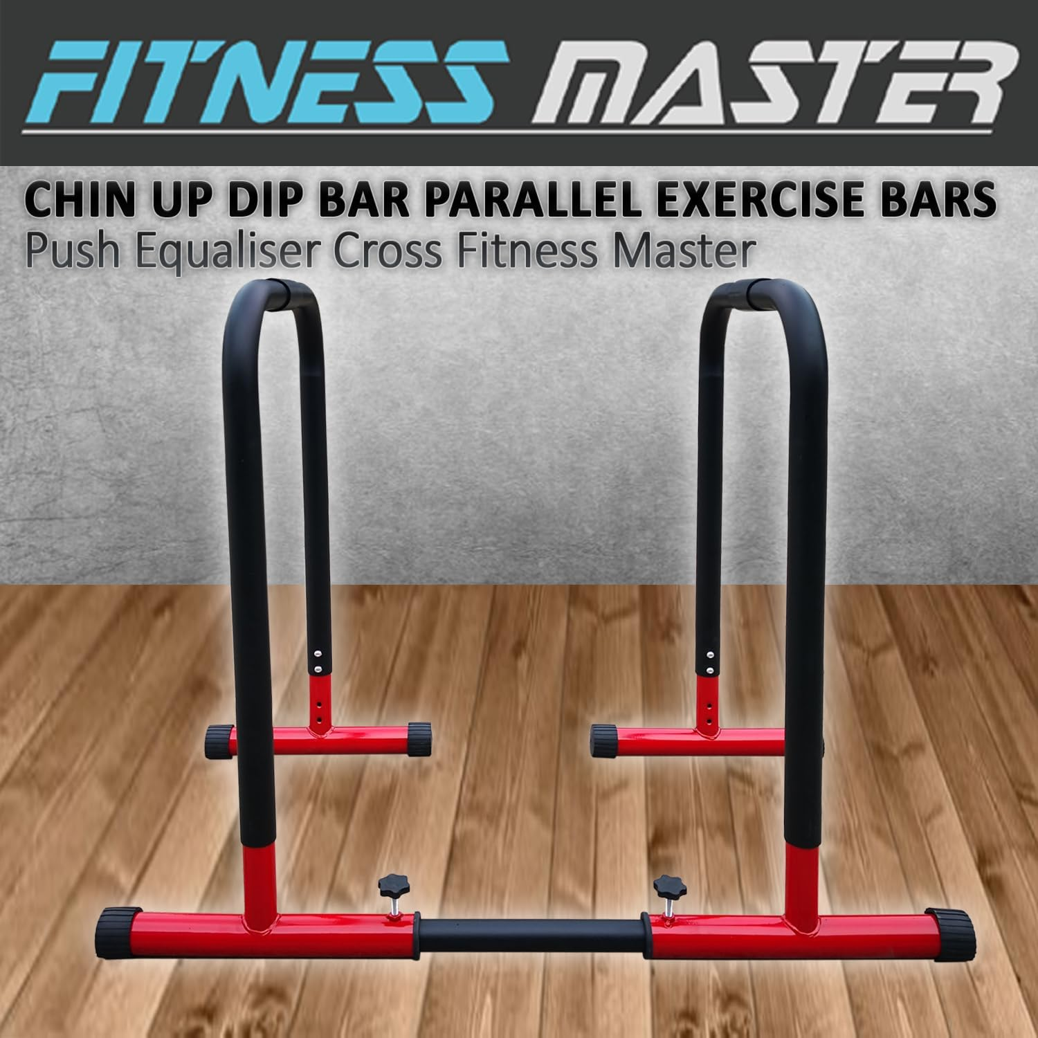 Fitness Master Chin up Dip Parallel Bar Dips Exercise Push Equaliser Cross image number 5