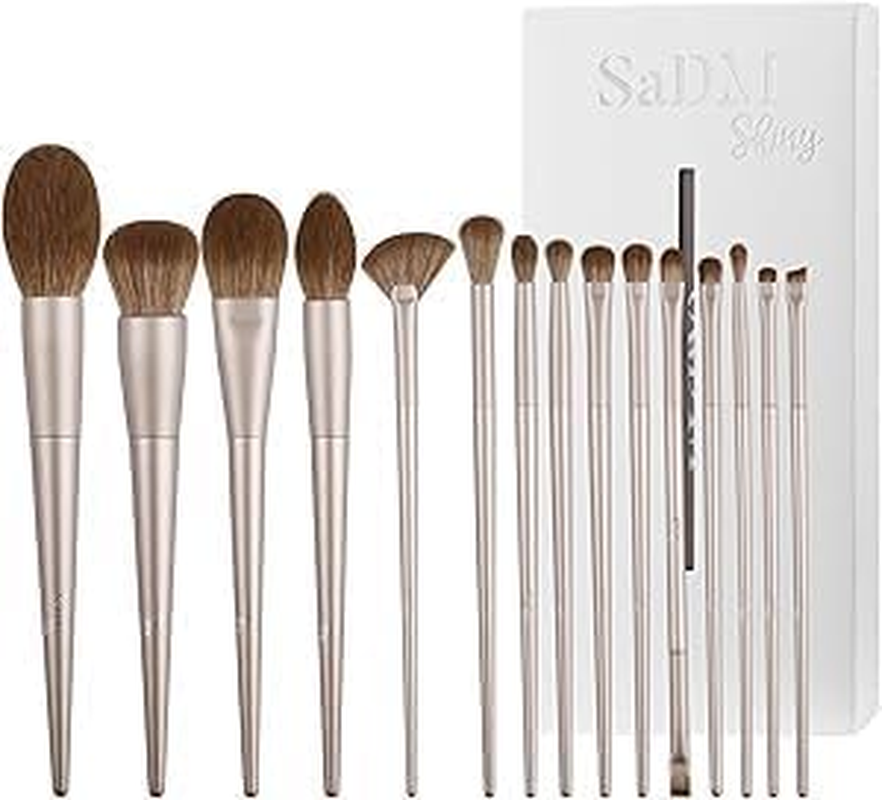 Makeup Brush Set (15 Pieces) - Includes Foundation, Powder, Concealers, Highlighter, Contour, Eye Shadows & Blush Makeup Brushes - Face & Eye Make up Brushes with Synthetic Bristles image number 3