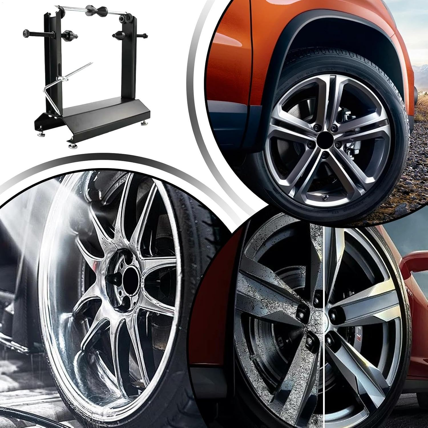 Motorbike Wheel Balancer - Handheld Motorcycle Rim Stabilizer, Rotational Static Truing Device Balancing Instrument | Automotive Tire Replacement Equipment Rim Restoration Tools, Sturdy Tire Stand image number 6