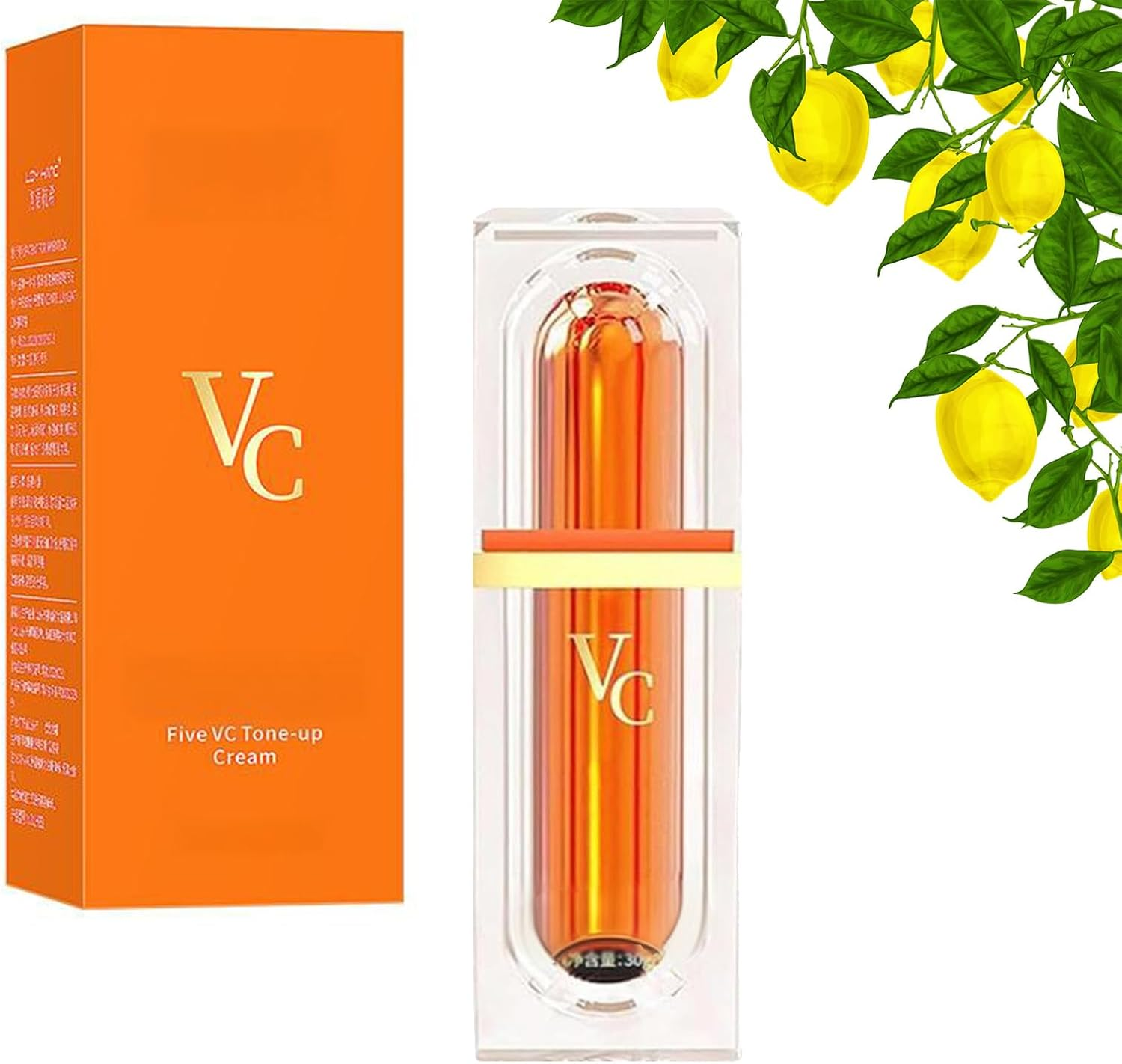 Vitamin C Tone up Cream Set, 2025 NEW VC Cream for Face, Quick Makeup Moisturizer, Lightweight VC Toner​​-Blended Formula for Smoothing & Glowing All Skin Types (3Pcs)