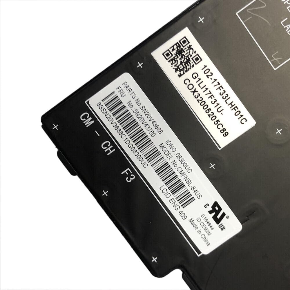 US Laptop Keyboard with Backlit Black Replacement for Lenovo Thinkpad T14 Gen1 Gen2,P14S Gen1 Gen2,E480 E485 L480 T480S E490 E495 T490 T495 L490 L380 L390 P43S,5N20V44048(Small Enter Key) image number 2