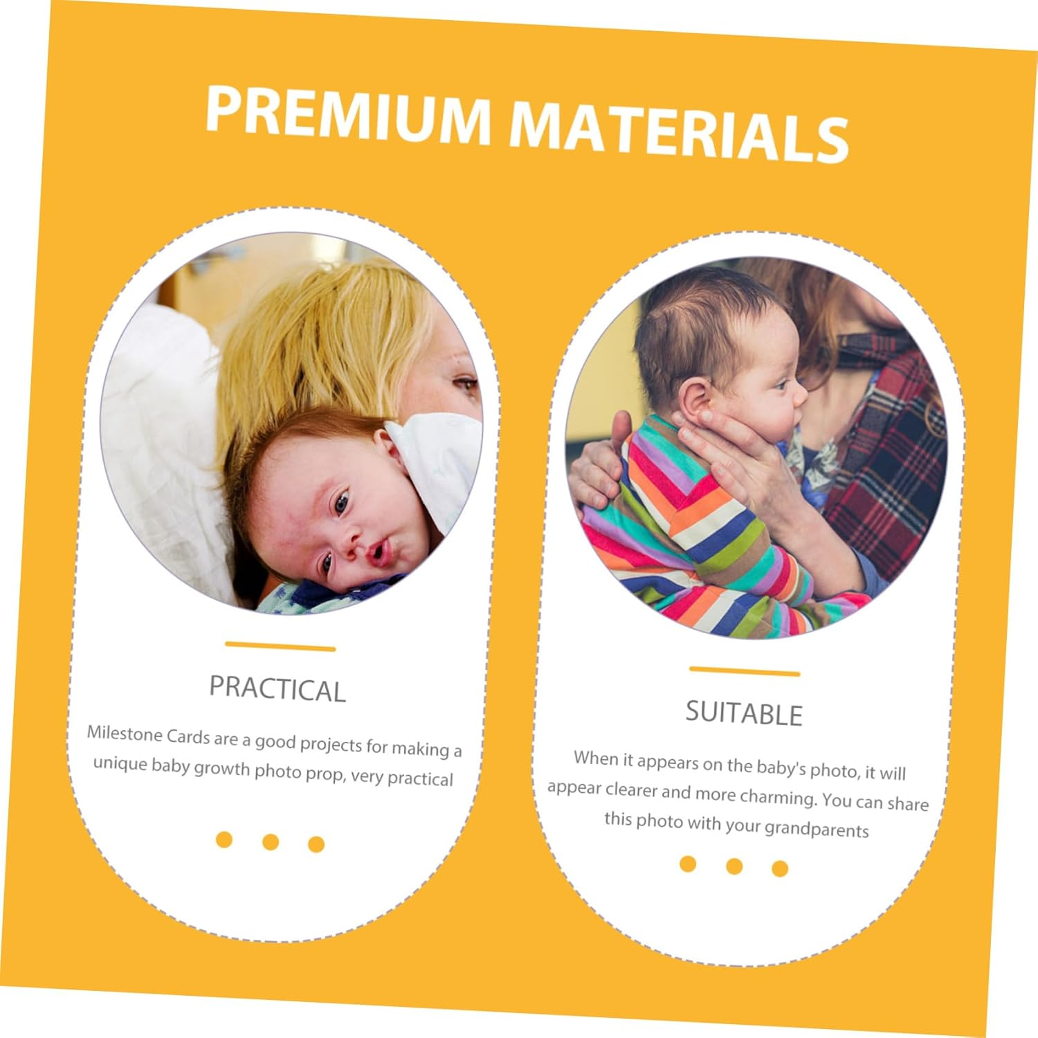 7Pcs Monthly Milestone Wooden Discs Decorative round Announcement Cards for Newborn Photography Fine Markers for Boys image number 4