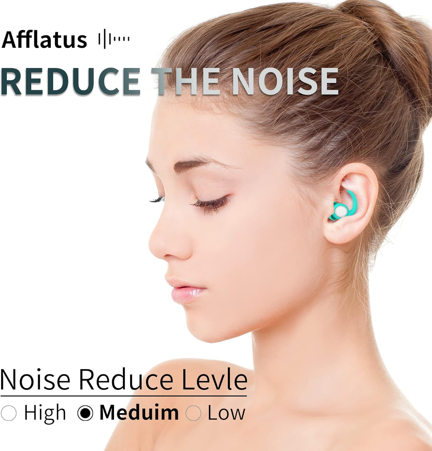 Afflatus Ear Plugs for Sleep, 2 Pairs(S+L) in Delicate Giftbox, Comfortable Noise Reduction Earplugs for Sleeping, Concerts, Noise Canceling, Snoring, Reusable Sillicone image number 5