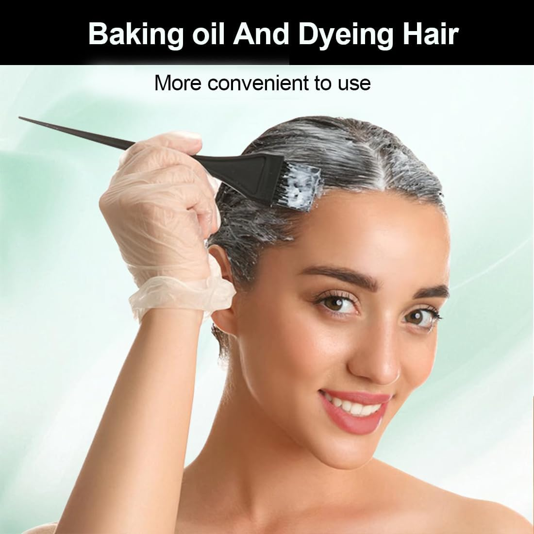 BIRLOZA Pack of 3 Hair Colouring Brushes, Hair Dyeing Brush, Hair Colour Brush, Hair Colouring Accessories, Hair Dyeing Brush, for Hair Dyeing in the Barber Shop or at Home (Black)