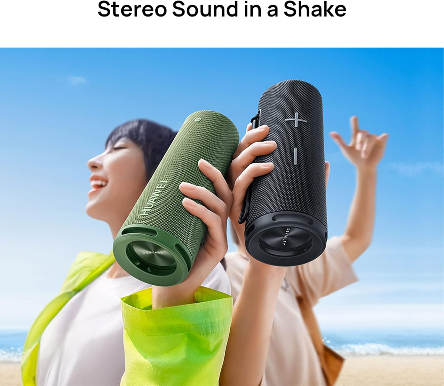 HUAWEI Sound Joy Portable Bluetooth Speaker, 79 Dba @2M Devialet Quad Speakers, 26 Hour Playback, Shake Stereo Link Up, Obsidian Black (Australian Version) image number 6