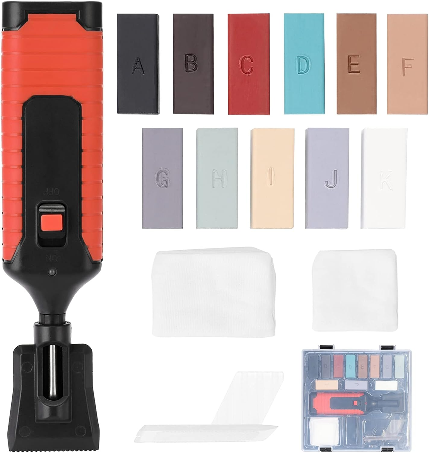 Mingzhe Ceramic Tile Repairing Tool Set Multifunction DIY Repairing Tool Set Household Home Tools Convenient Labor Saving Scratch Repairing CRA Fill Tile Surface Repairing Tool Set Wi 11 Wax Bars image number 4