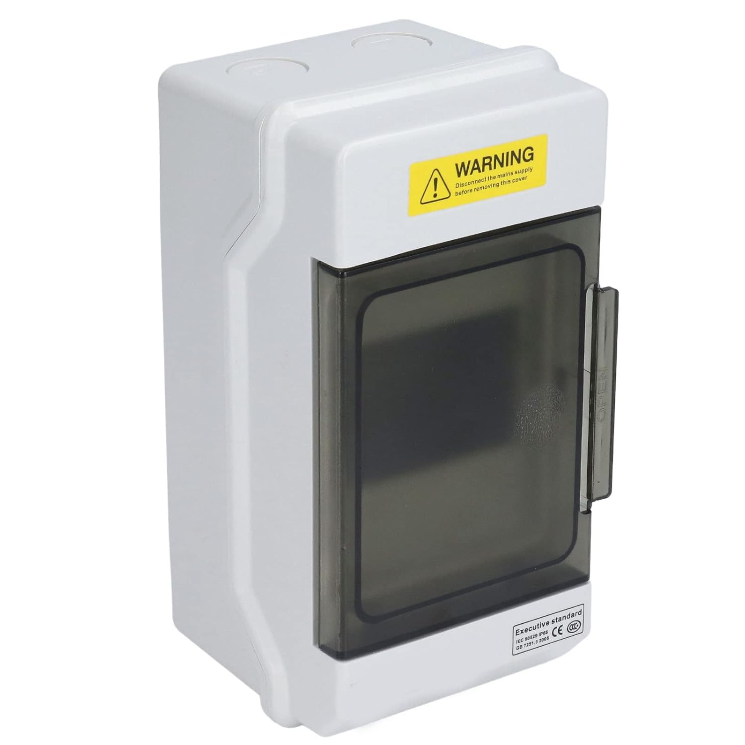 Waterproof Plastic Distribution Box 4 Way Transparent Cover DIN Rail Mount Indoor Outdoor Communication Equipment