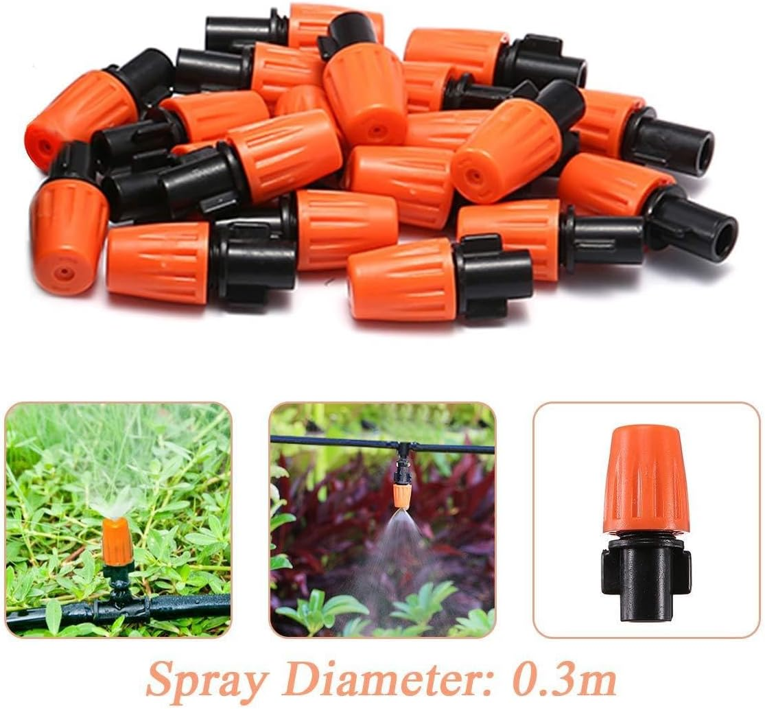 Garden Patio Water Mister Air Misting Cooling Micro Irrigation System Sprinkler (15M & 15 Dripper-Heads) image number 3