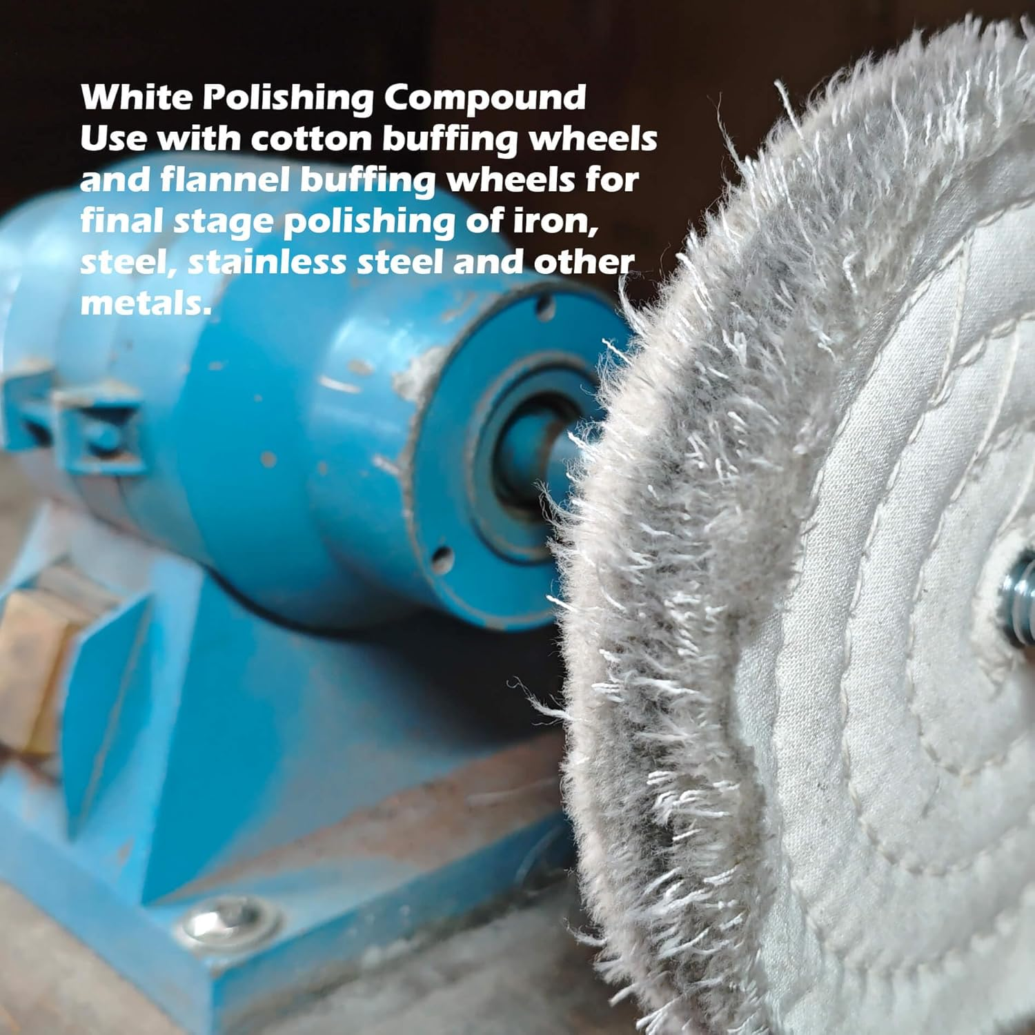 White Polishing Buffing Compound for Final Stage Polishing of Steel and Stainless Steel - 500G Bar image number 1