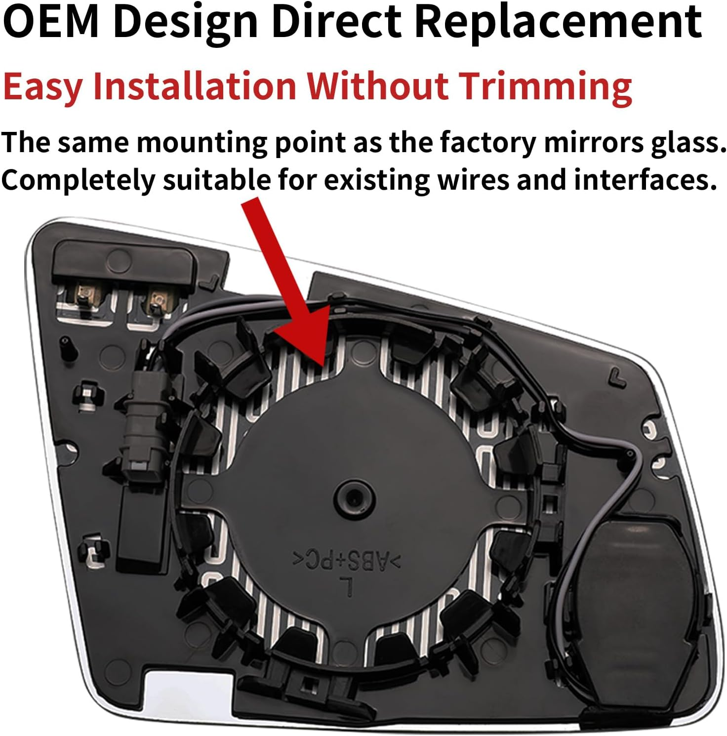 LOIYLLEN Left Side Mirror Replacement for Mercedes Benz a B C W204 E W212 S W221 GLA GLK - Left Side Mirror Glass, Rear View Mirrors Glass with Power Heated & Blind Spot(A2128102121) image number 3