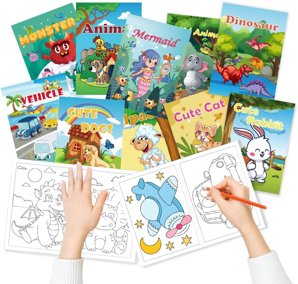 Aannanl 24 Pack Coloring Books Suitable for Children 2-4 and 4-8- Bulk Colouring Books for Kids Party Favour, Children Birthday Gift, Party Goodie Bags Stuffer Fillers for Boys and Girls School Classroom Activities image number 6