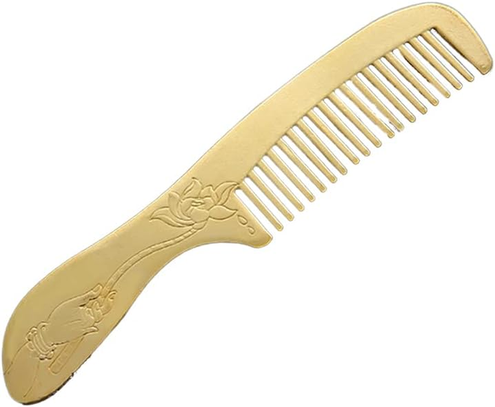 ARFUKA Hair Comb Hair Dressing Comb Brass Detangling Hair Comb No Handle Detangler Comb Styling Shampoo Comb image number 2