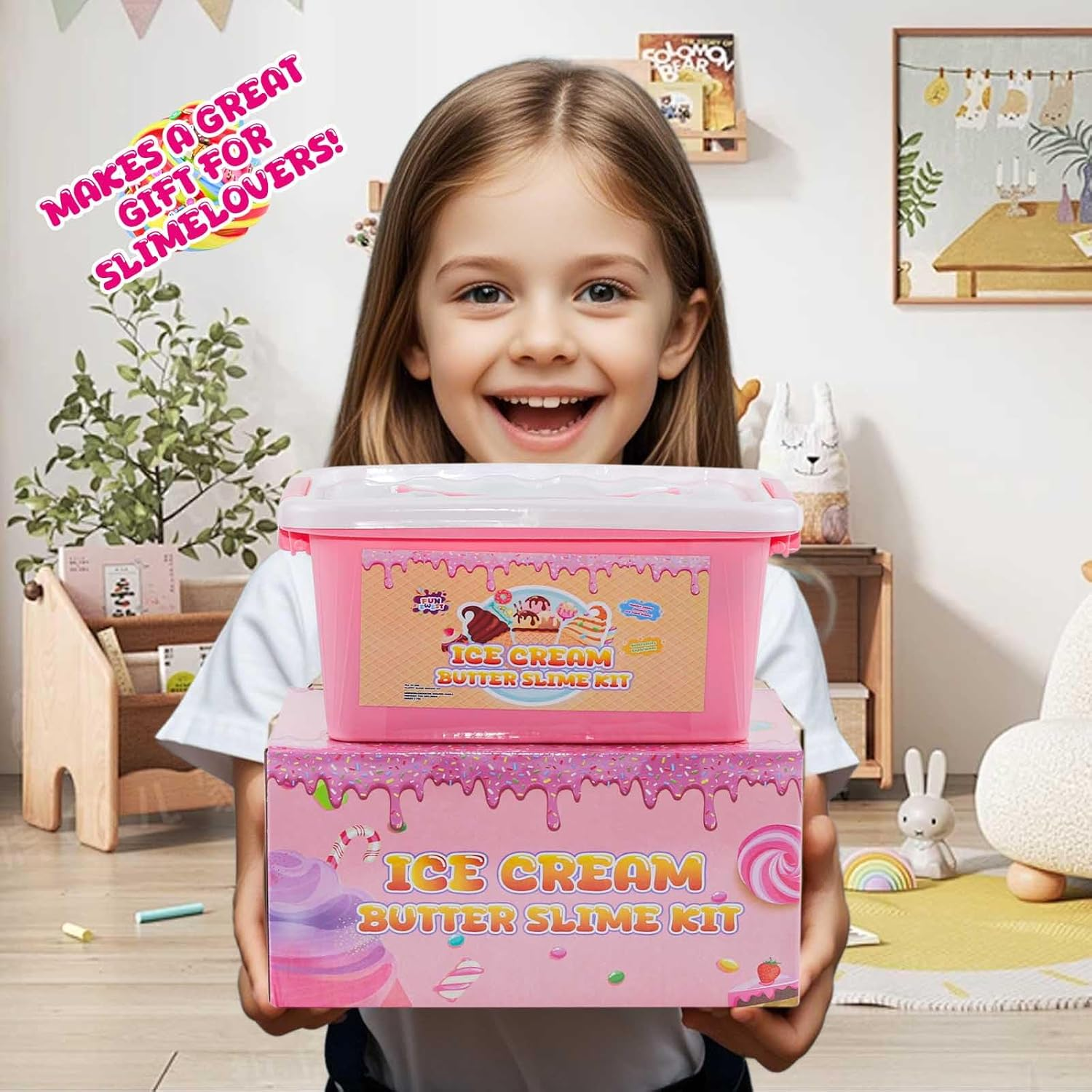 Funewest Mini Ice Cream Slime Kit for Girls, Fluffy Butter Slime Making Kit Cloud and Foam Slimes, DIY Kit with 40+ Pieces for Ages 8-12, Fun Gift Idea for Christmas & Easter image number 2