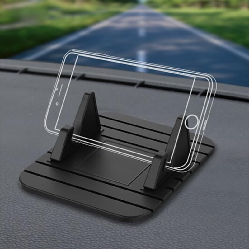 AIMALL Universal Car Dashboard Mat Desktop Holder Mount Cradle for GPS, Mobile Phones, Non-Slip Silicone Phone Stand for Car, Home, Office Use image number 2