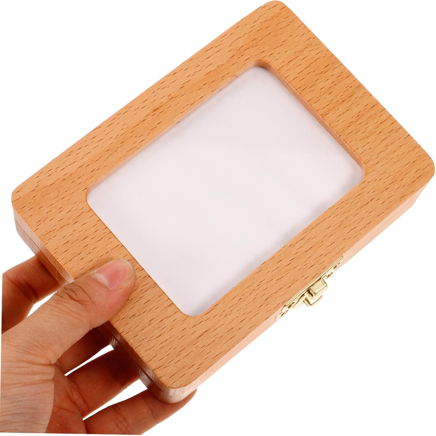 Kisangel Tooth Storage Box Wooden Keepsake Case for Boys and Durable Tooth and Hair Present for Newborns Compact Design For image number 4