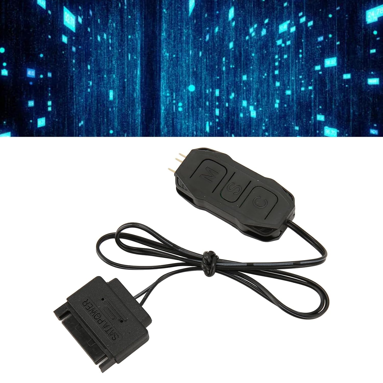 EVGATSAUTO Mini ARGB PC Fans Controller, Power Supply Self Adjusting Speed Brightness for Computer Chassis ARGB Lighting image number 1