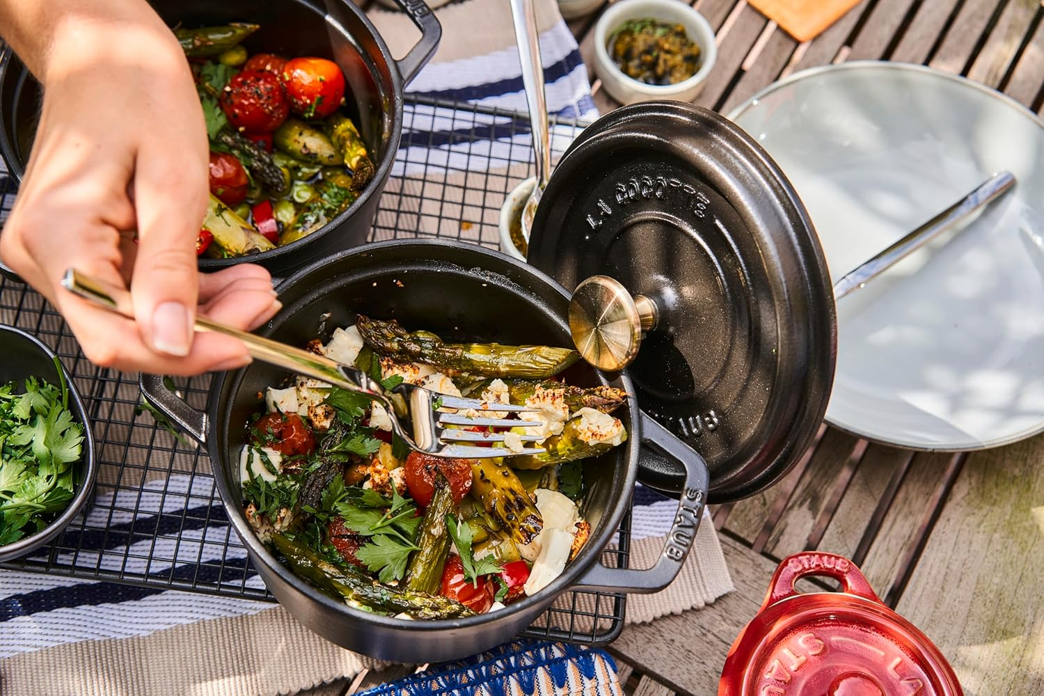 Staub La Cocotte round 40509-480 Pico Cocotte round Black 6.3 Inches (16 Cm) Small, Both Handed Casting, Enameled Pot, Induction Compatible, Japanese Authentic Product image number 5